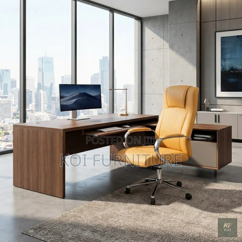 Office Chairs; Brown Leather Office Director Seats