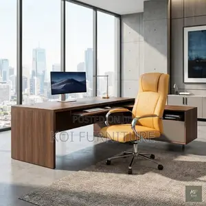 Office Chairs; Brown Leather Office Director Seats