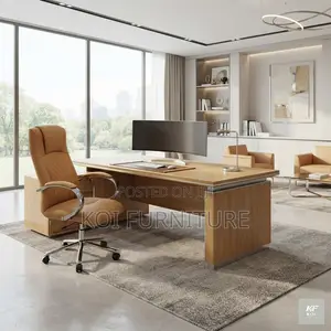 Office Chairs; Brown Leather Office Director Seats