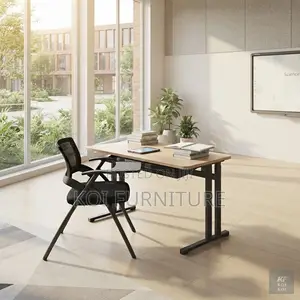 Office Chairts; Mid Backrest Black Foldable Office School Chairs