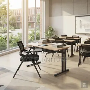 Office Chairts; Mid Backrest Black Foldable Office School Chairs