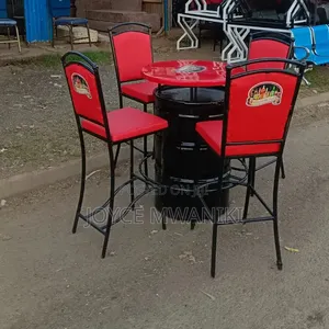 Bar Drum Set With 4 Branded High Chairs 