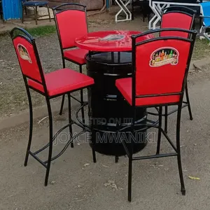Bar Drum Set With 4 Branded High Chairs 
