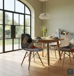 Dining Chairs; Armless Multi Colored Vintage Style Dining Chair