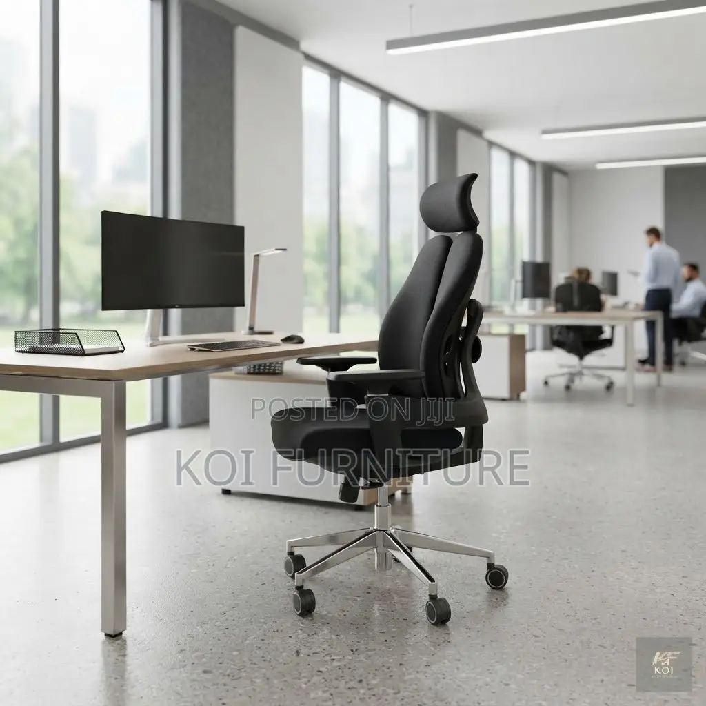 Office Chairs; Executive Orthopedic Fabric High Backrest Support Seat