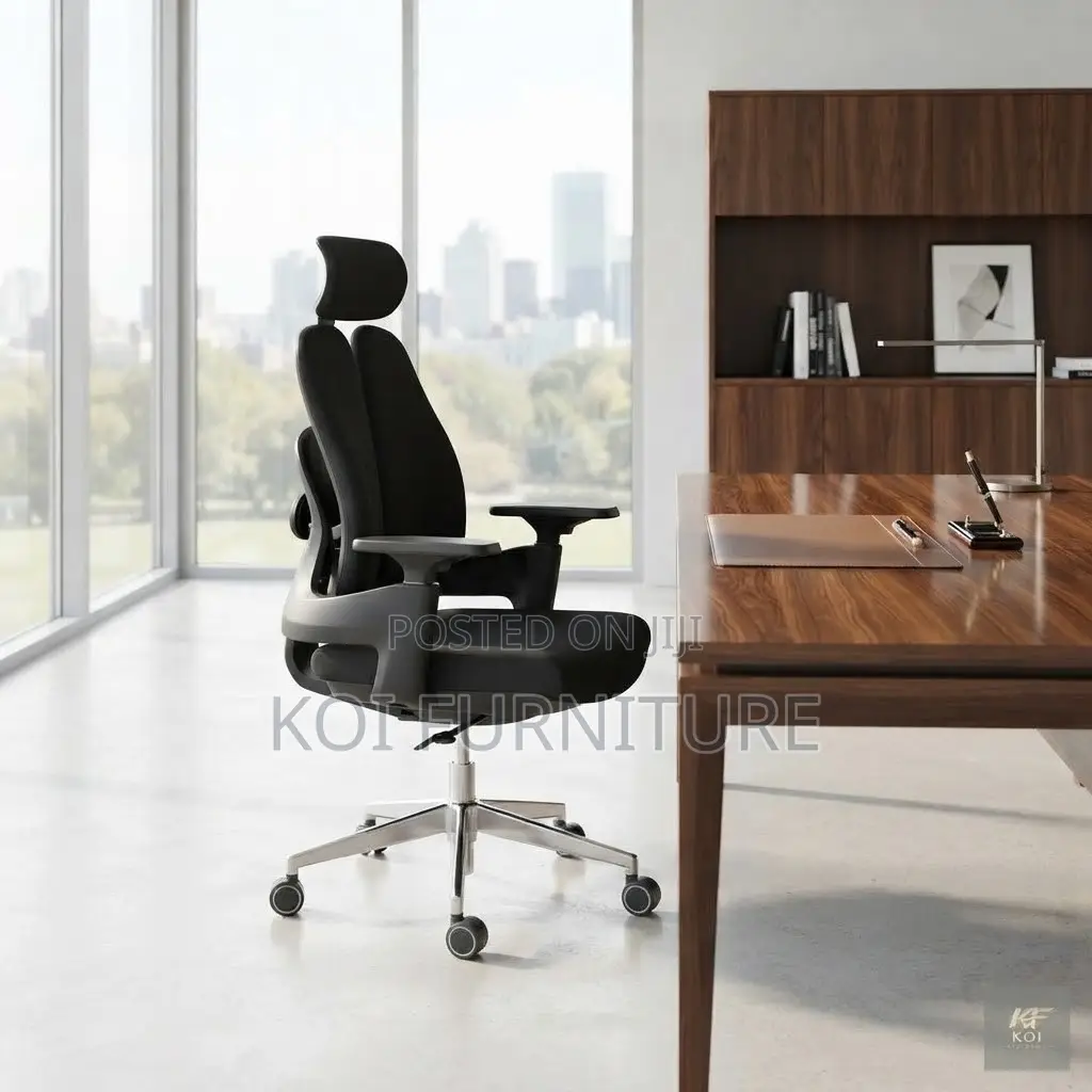 Office Chairs; Executive Orthopedic Fabric High Backrest Support Seat
