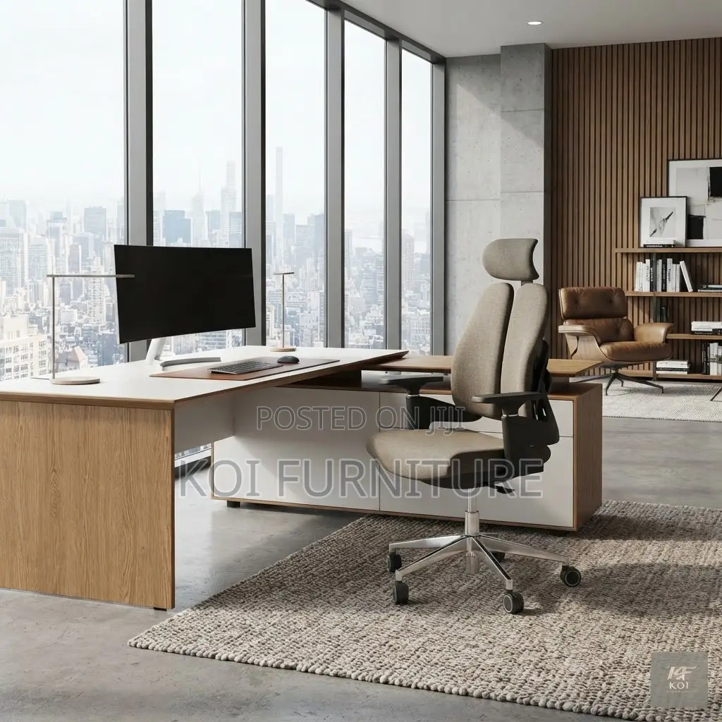 Office Chairs; Executive Orthopedic Fabric High Backrest Support Seat