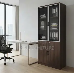 Office Cabinet; Wooden Office Storage Two Doors Filing Cabinet