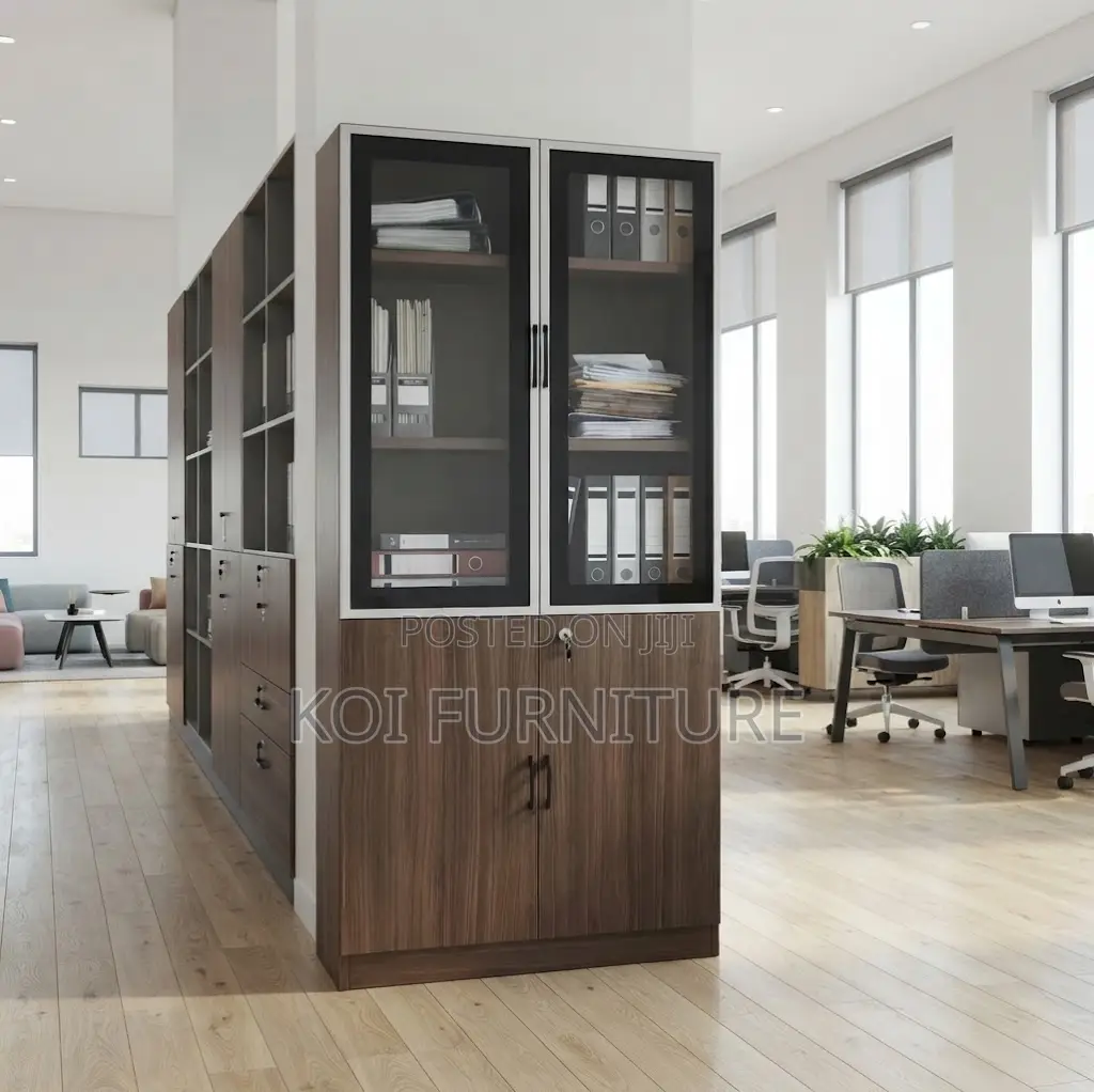 Office Cabinet; Wooden Office Storage Two Doors Filing Cabinet