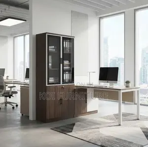 Office Cabinet; Wooden Office Storage Two Doors Filing Cabinet