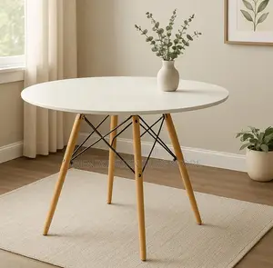 Home Tables; Round White Home Dining and Living Room Table