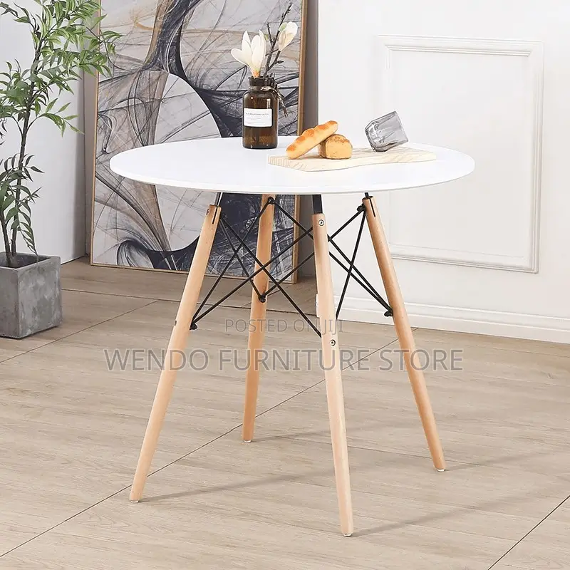 Home Tables; Round White Home Dining and Living Room Table