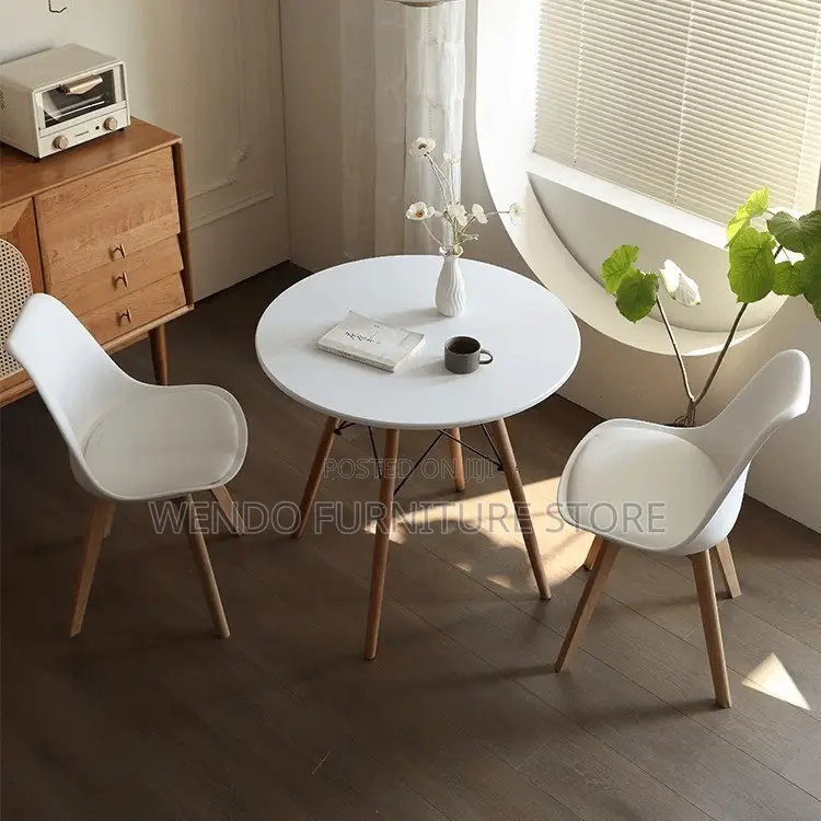 Home Tables; Round White Home Dining and Living Room Table