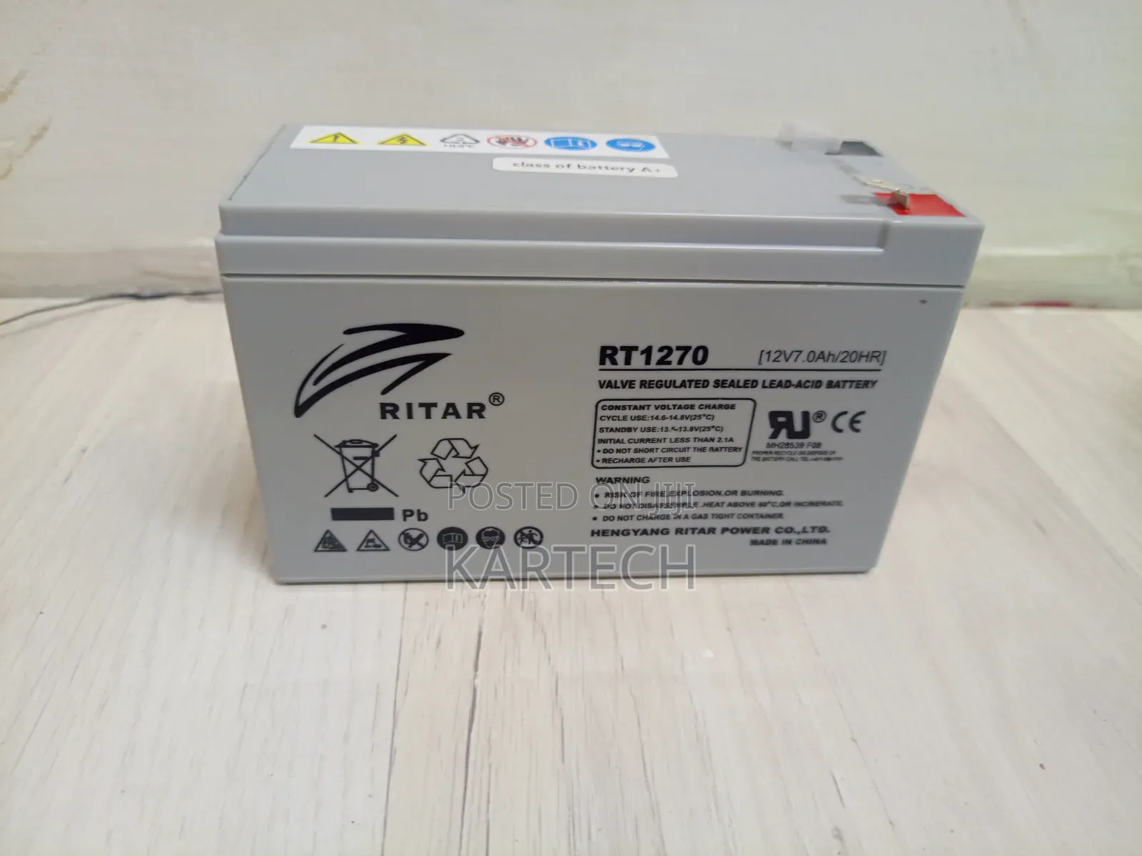 RITAR RT1270 12V 7Ah Sealed Lead-Acid Battery