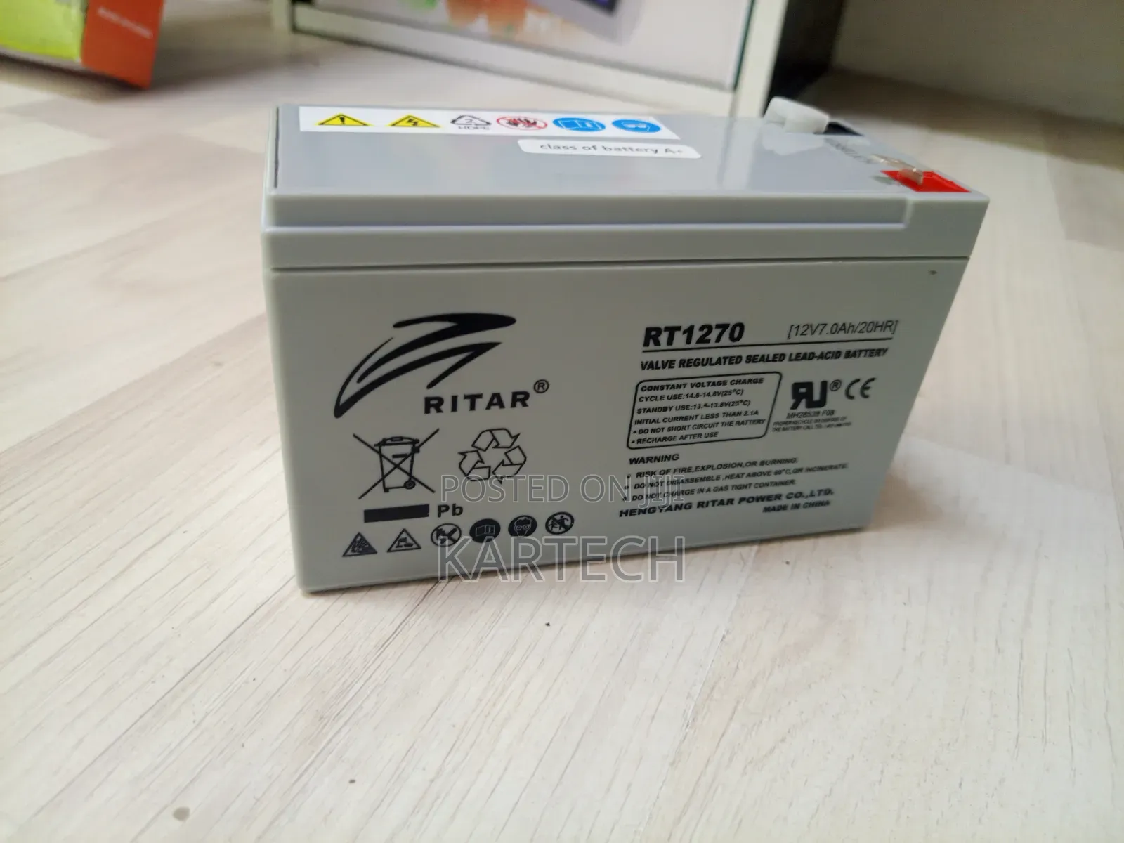 12V 7Ah RITAR Valve Regulated Lead-Acid Battery