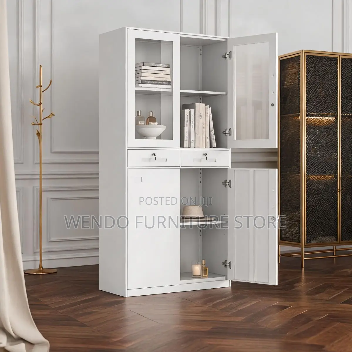 Office Cabinet; Two Doors Gray Document Storage Office Cabinets