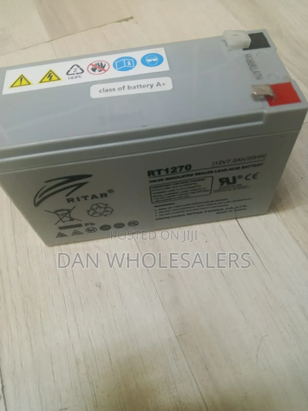 Ritar Battery 7AH 12v Valve Regulated VRLA