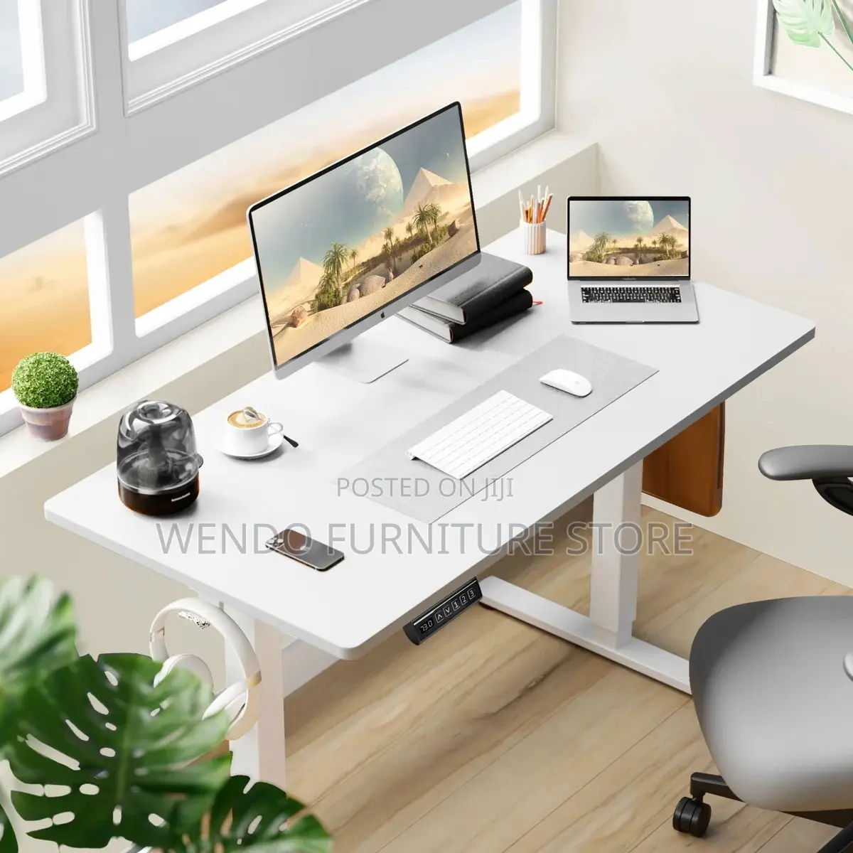 Office Desk; 1200mm Ovidia Standing Height-Adjustable Desks
