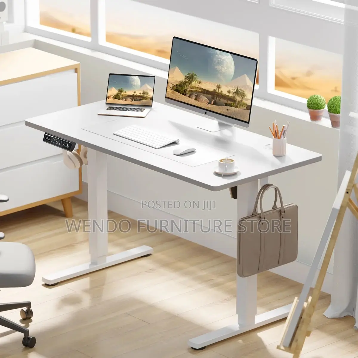 Office Desk; 1200mm Ovidia Standing Height-Adjustable Desks