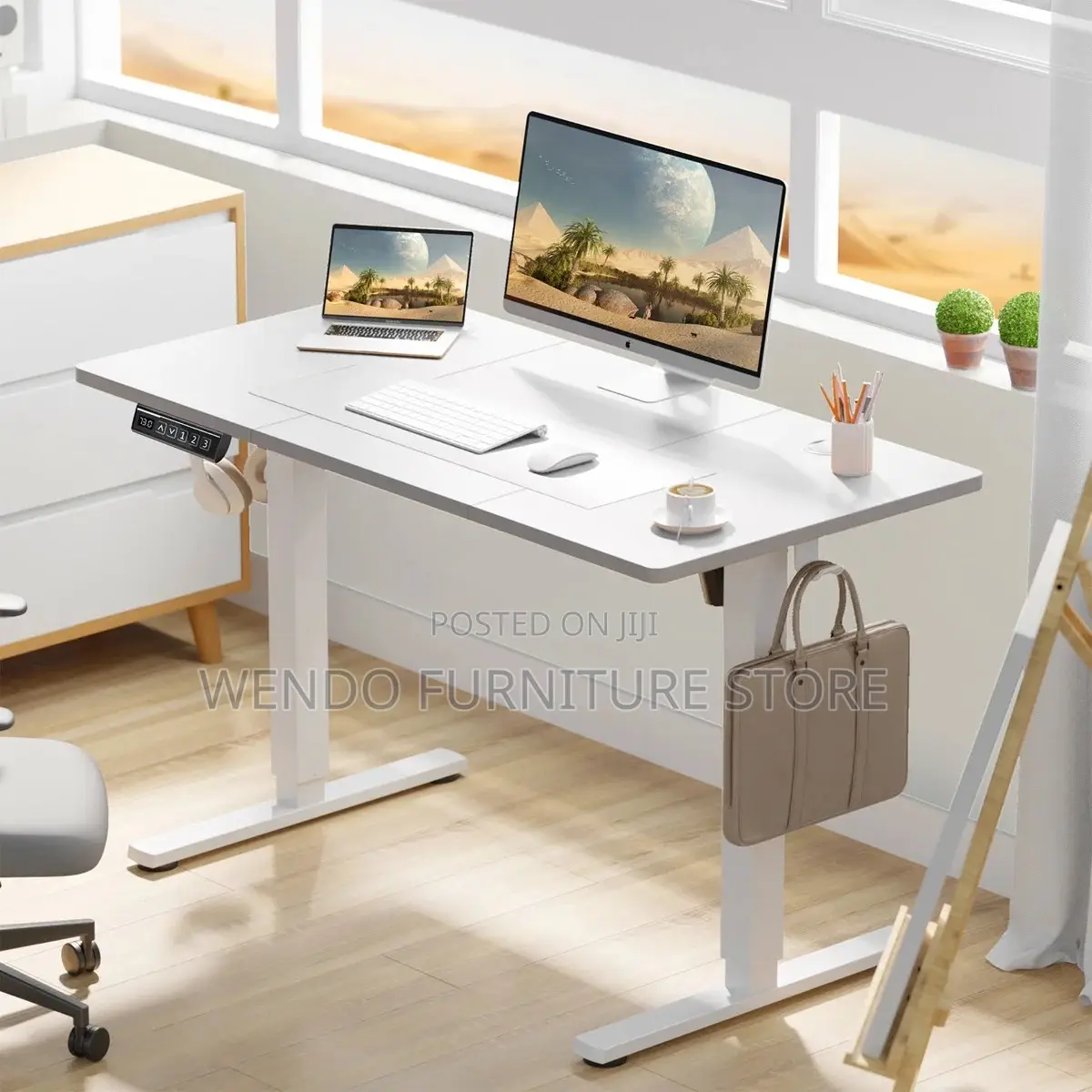 Office Desk; 1200mm Ovidia Standing Height-Adjustable Desks