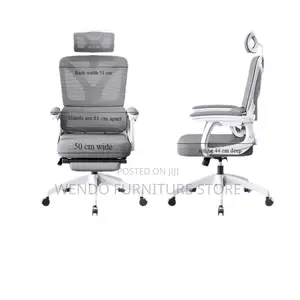 Office Chairs; White Orthopedic Office Chair With Flipping Armrest