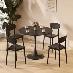 Coffee Table; Round Sun Black Elegen Coffee Table