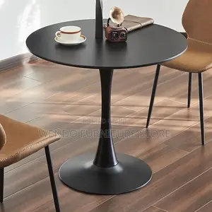 Coffee Table; Round Sun Black Elegen Coffee Table