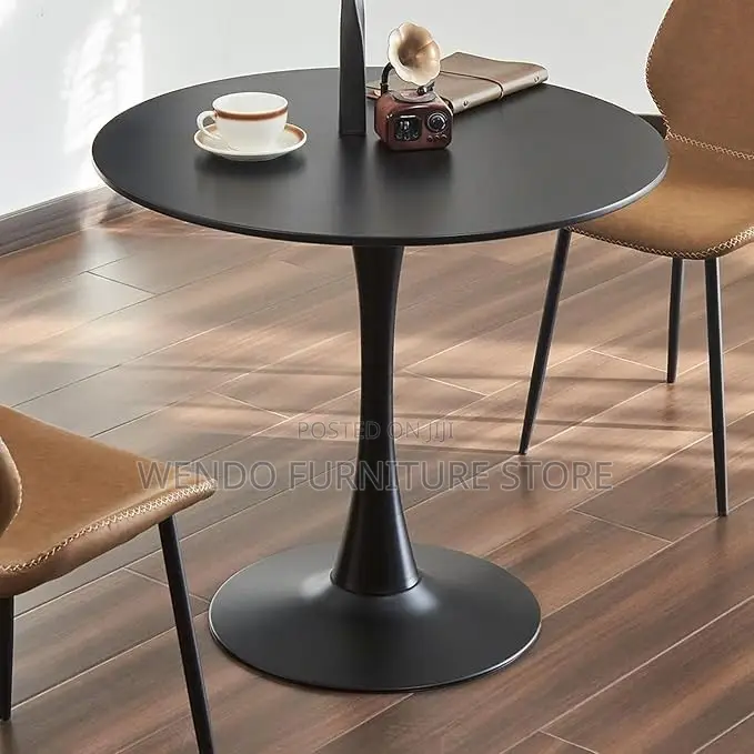 Coffee Table; Round Sun Black Elegen Coffee Table