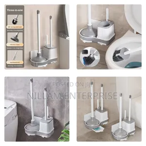 3 in 1 Toilet Brush Set