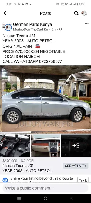 Nissan Teana 2008 Silver