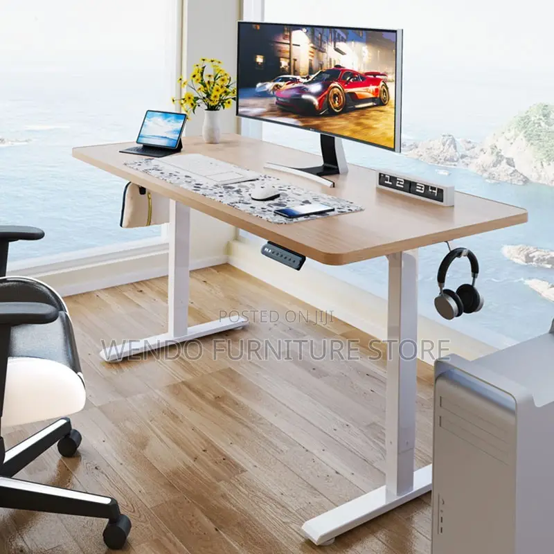 Office Desk; 160cm Adjustable Home Office Flexi Stand Desk