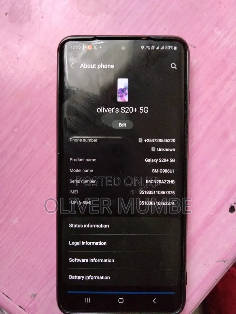 Samsung Galaxy S20+ 128 GB Black