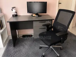 Complete Home Office Setup – Desk + 2 Chairs + Samsung Monitor
