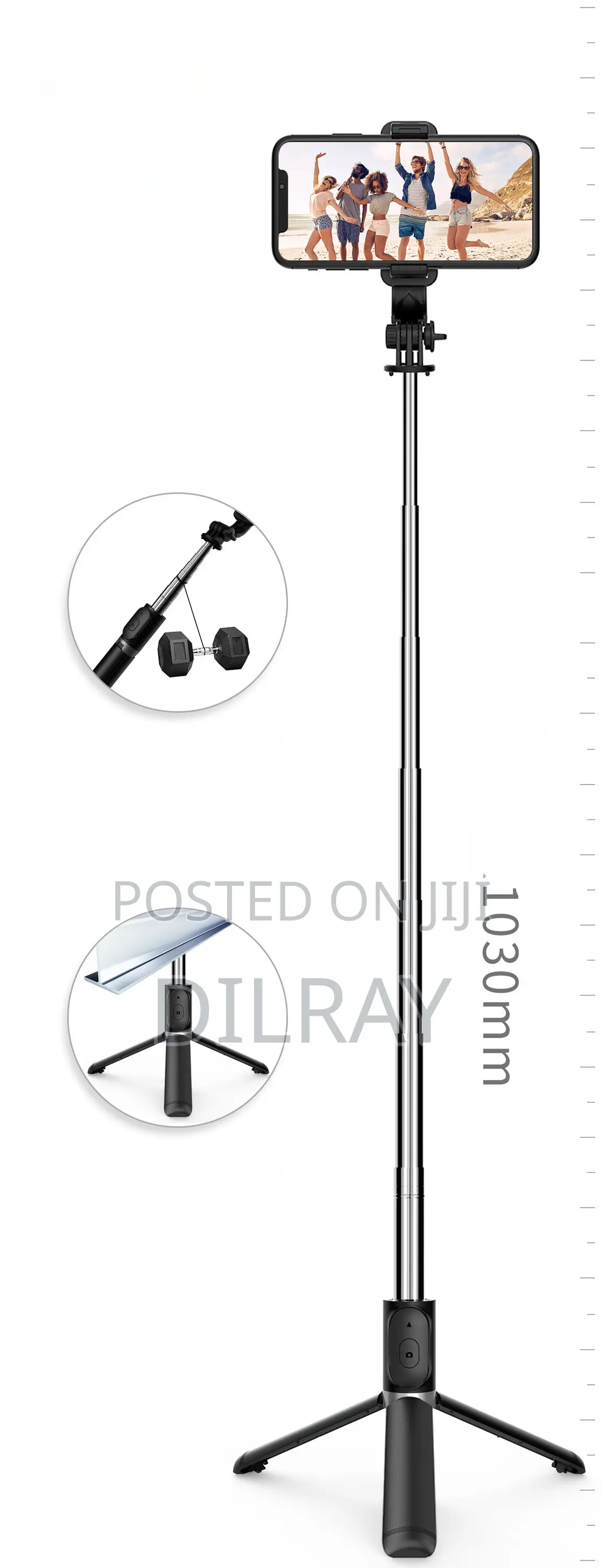 Q02s Fill Light Selfie / Vlog Stick With Stand