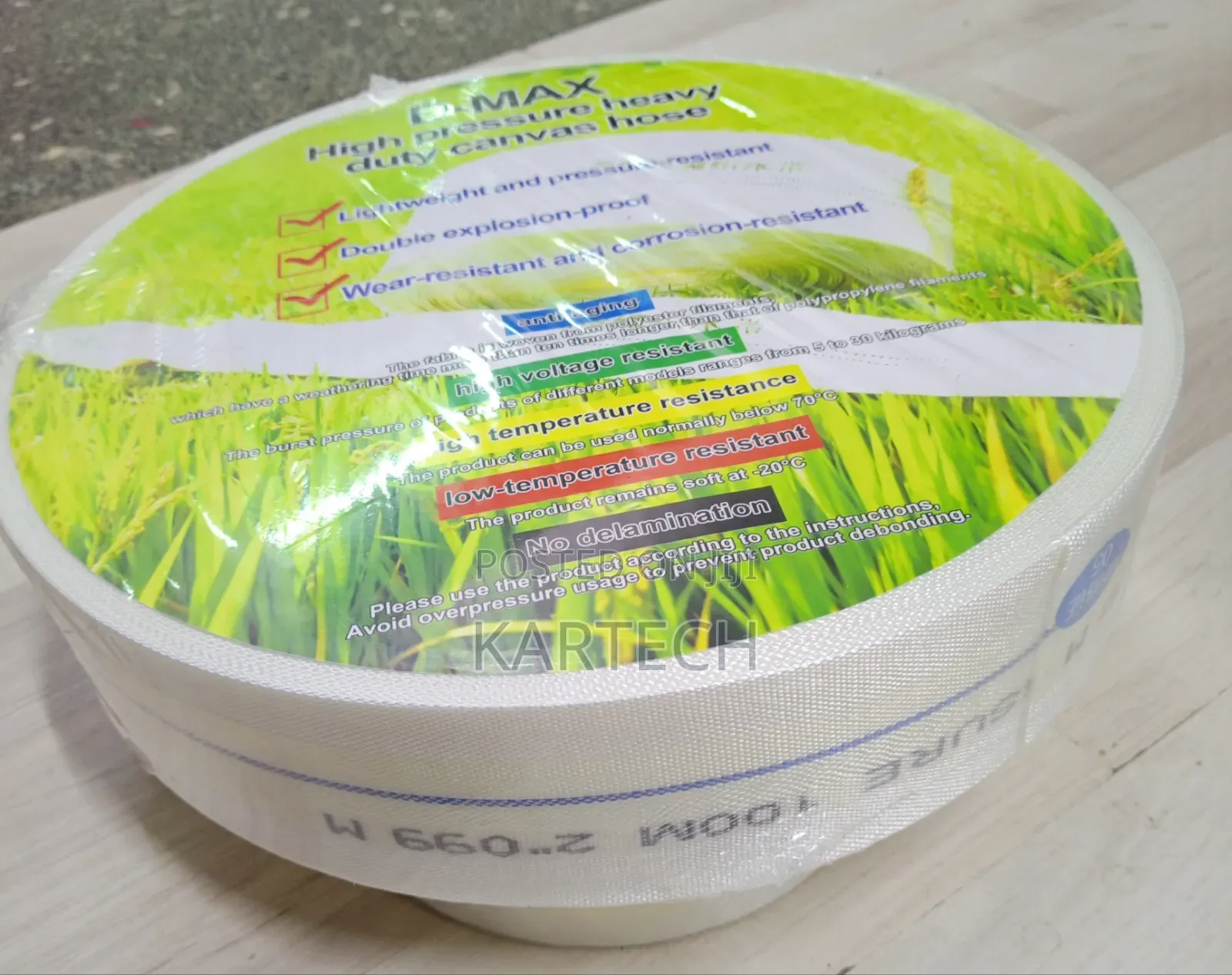 D-Max 2" High Pressure Canvas Pipe -100 Metres