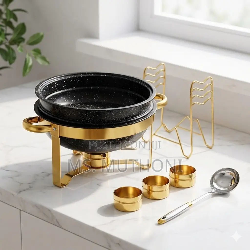 New Design Improved Black / Gold 6 L Chaffing Dish