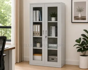 Steel Office Cabinet With Glass Doors