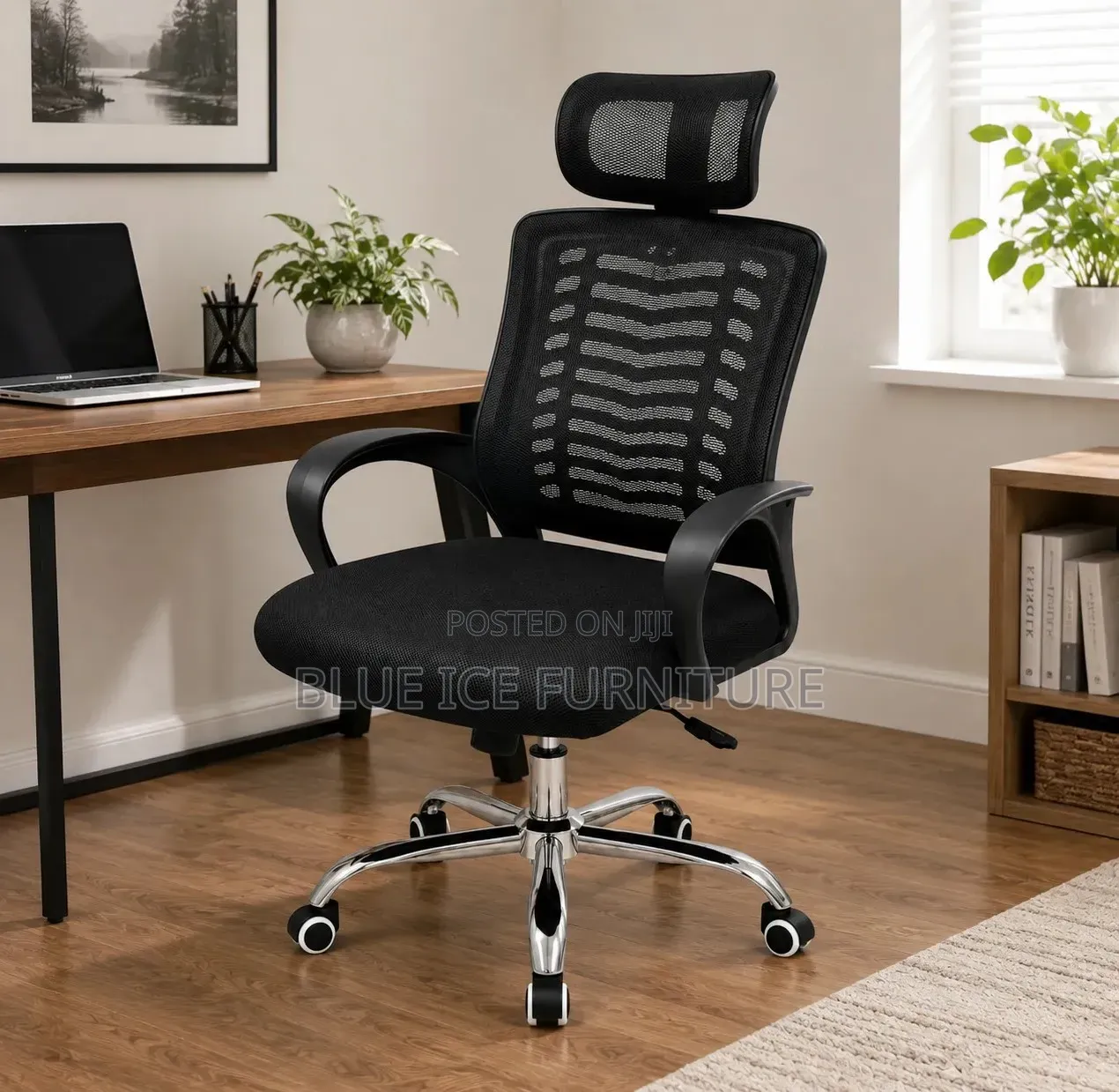 Headrest ChairHigh Back Mesh Computer Executive Chair