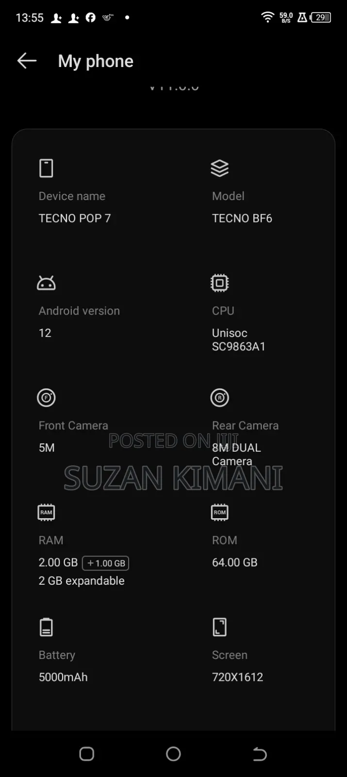Tecno Pop 7 64 GB Orange