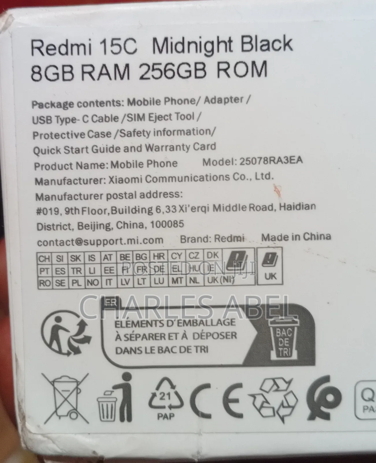 New Xiaomi Redmi 15C 4G 256 GB Red