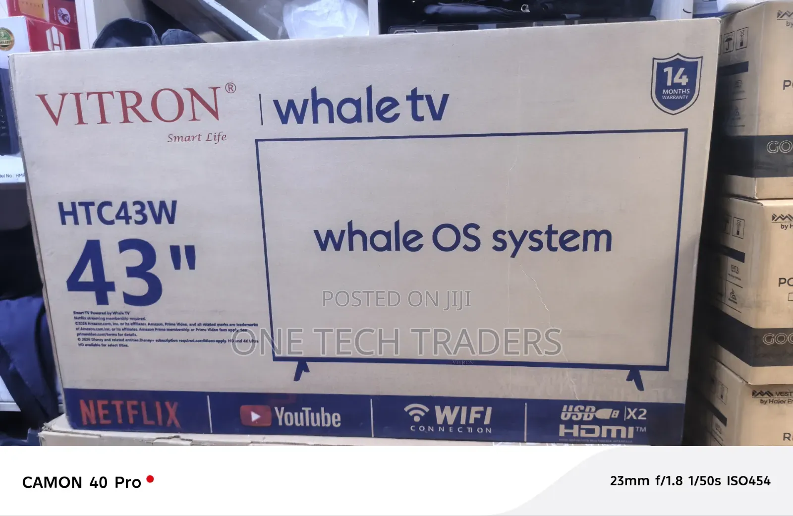 Vitron 43" Whale Smart TV – Full HD Frameless