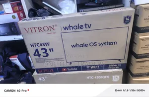 Vitron 43 Inch Smart Whale TV – Inbuilt WiFi & Bluetooth