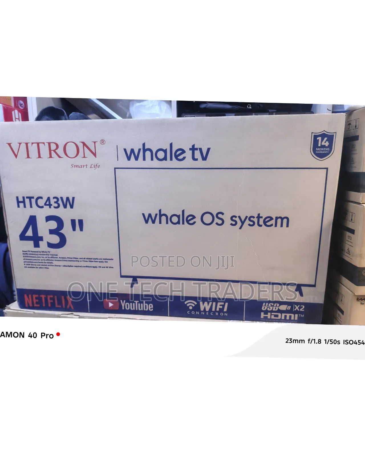 Vitron 43 Inch Frameless Smart TV – Whale OS