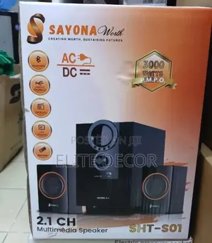 Sayona SHT-S01 2.1 Multimedia Speaker System – Bluetooth, USB/SD
