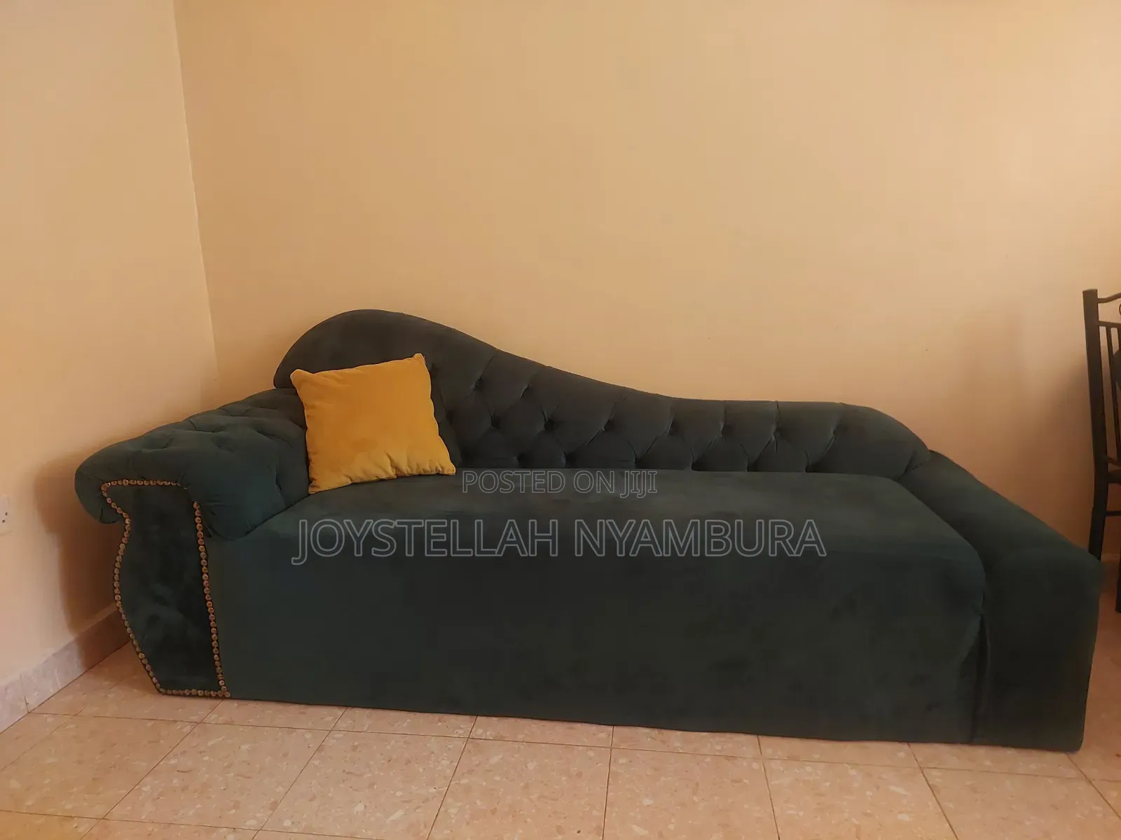 3-Seater Green Velvet Divan Sofa