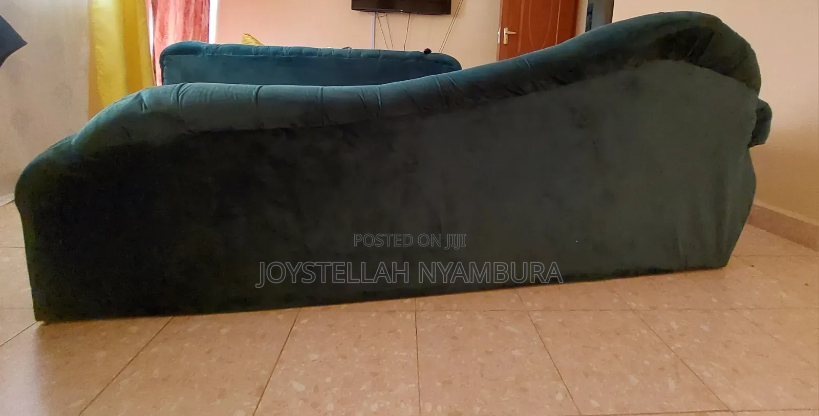 3-Seater Green Velvet Divan Sofa
