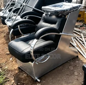 Jua Kali Salon Backwash Chair With Integrated Sink – Black Silver
