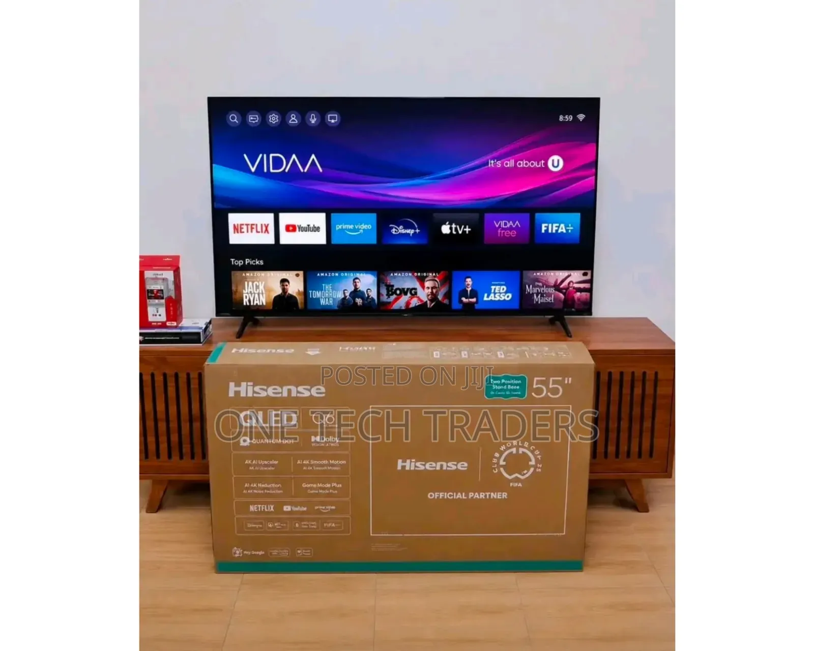 Hisense 55”inches  Qled 4K TV