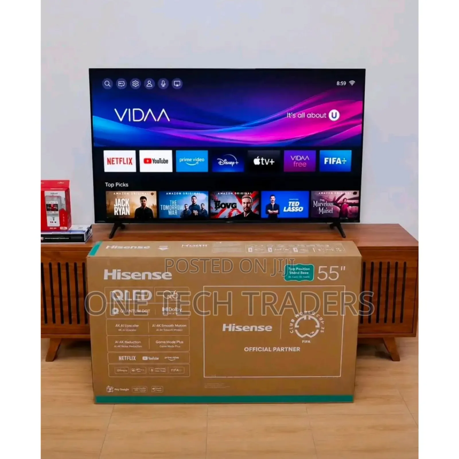 Hisense 55”inches  Qled 4K TV