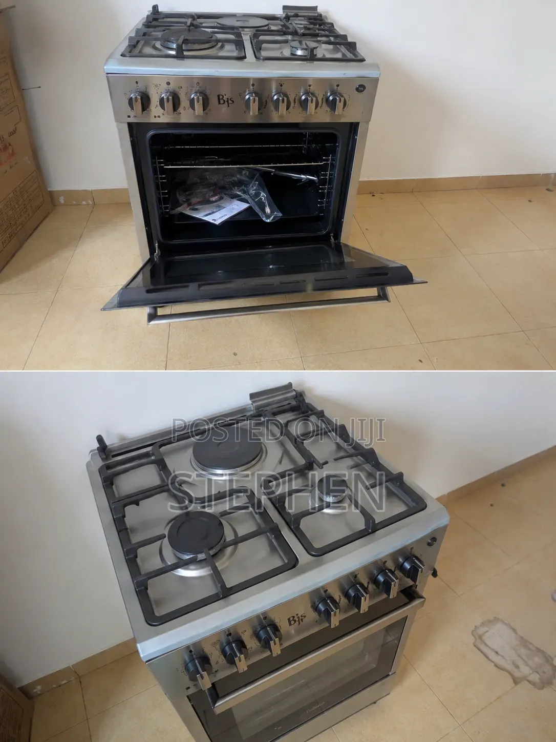 BJS 60×60 Cooker – 3 Gas + 1 Electric + Turbo Fan Oven